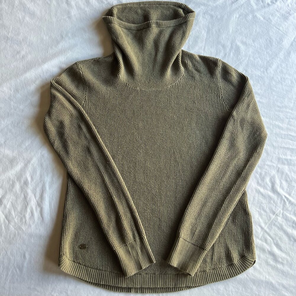 Lauren Ralph Lauren Olive Green Knit Cowl Turtleneck Sweater - Women's Small